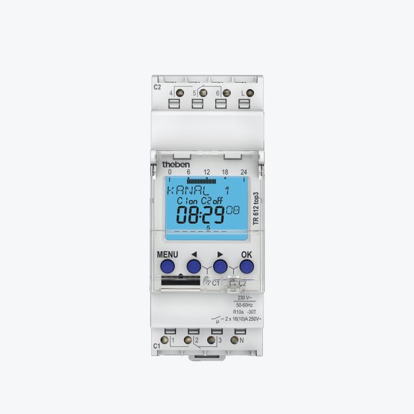 Interrupteur horaire avec programme hebdomadaire TR 612 top 3 | Theben